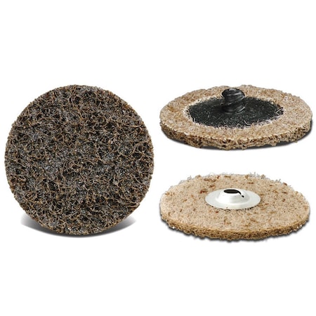 Cgw Abrasives Premium Non-Woven Abrasive Quick-Change Disc, 2 in Dia, 80/120 Grit, Medium Grade, Aluminum Oxide Ab 59504